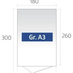 BIOHORT AVANTGARDE A3 REDSKABSRUM SØLV METALLIC 5,4 M²