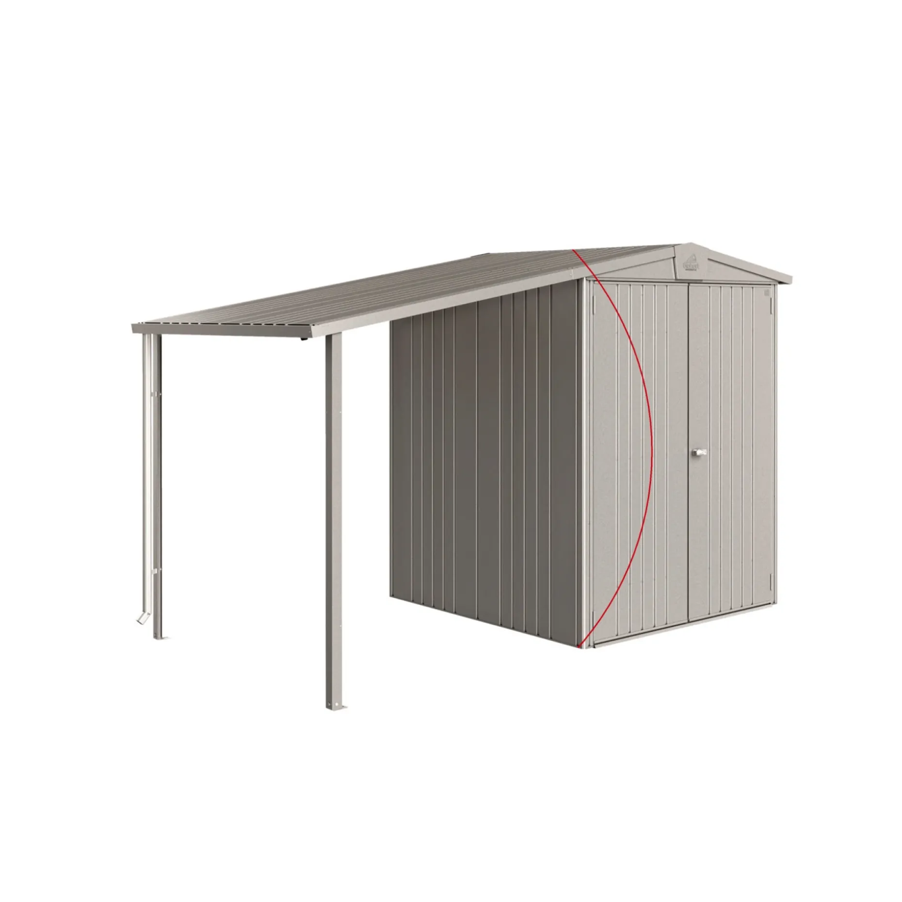 BIOHORT EUROPA STR. 2 REDSKABSRUM SØLV METALLIC 2,68 M2