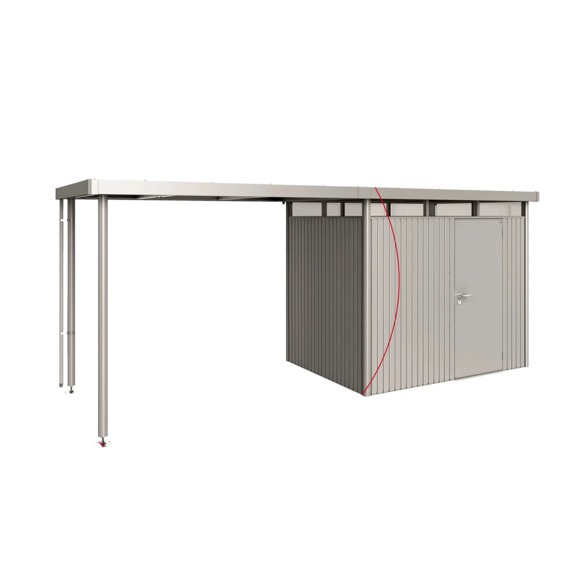 BIOHORT HIGHLINE H2 SIDETAG SØLV METALLIC