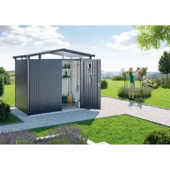 BIOHORT PANORAMA P5 REDSKABSRUM KVARTSGRÅ METALLIC 8,68 M2