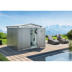 BIOHORT PANORAMA P4 REDSKABSRUM SØLV METALLIC 7,59 M2