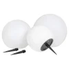 BOLIGINDRETNING SÆT AF 3 SOLCELLE LAMPE HVID/SORT 0 0