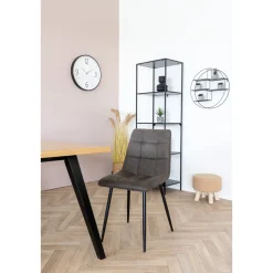 BOLIGINTERIØR CLARA SPISESTOL MØRKEGRÅ 86 X 44 X 55 CM