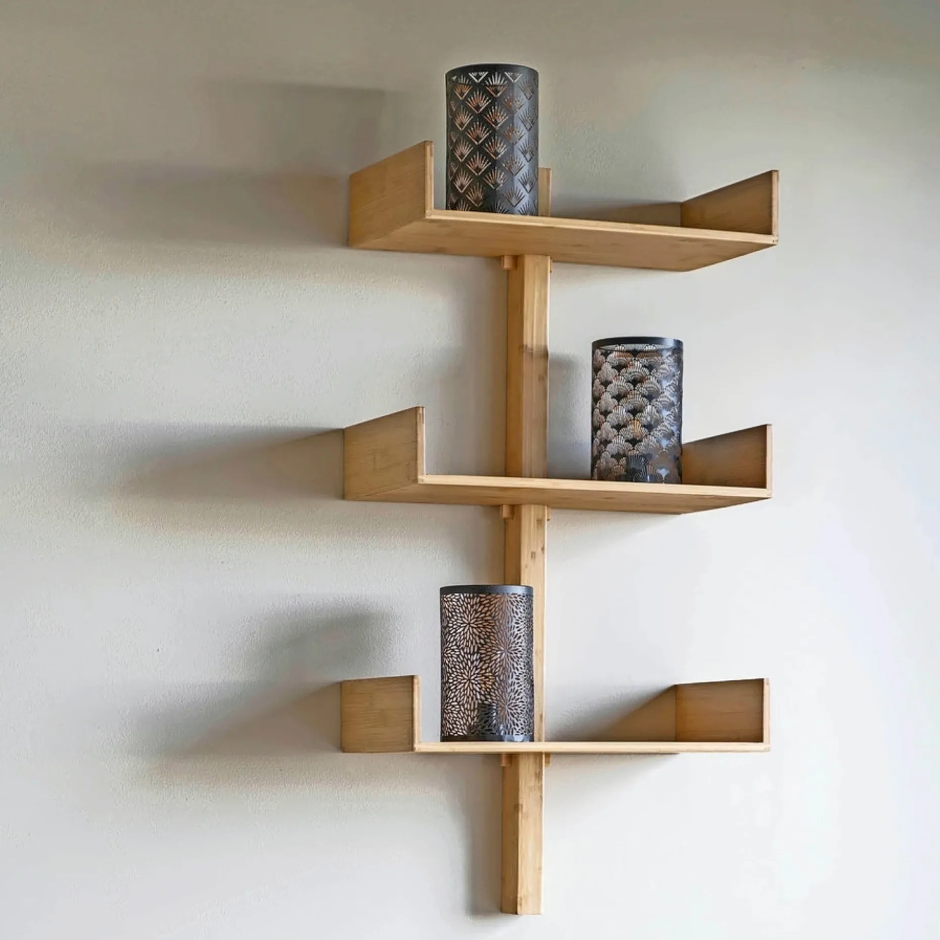 BOLIGINTERIØR HYLDE BAMBUS 108 X 50 X 25 CM