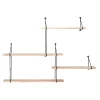 BOLIGINTERIØR HYLDESYSTEM SORT/NATUR 62 X 17.50 X 99 CM