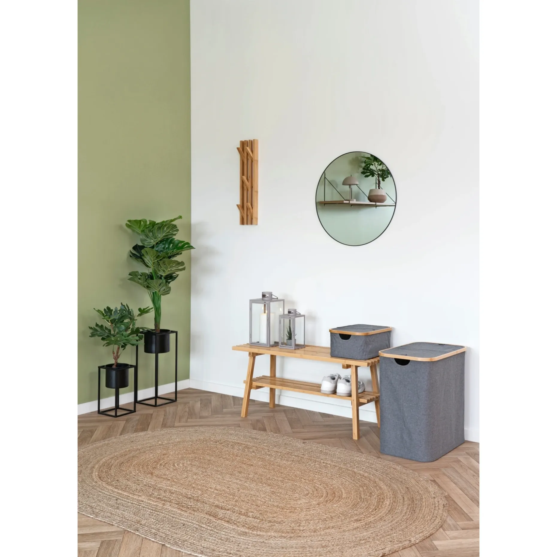 BOLIGINTERIØR METAL LANTERNESÆT H25/H35 CM BEIGE