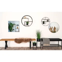 BOLIGINTERIØR OLIVIA BÆNK SORT 100 X 36 CM