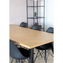 BOLIGINTERIØR SPISEBORD SILDEBENSMØNSTER NATUR 90 X 200 CM