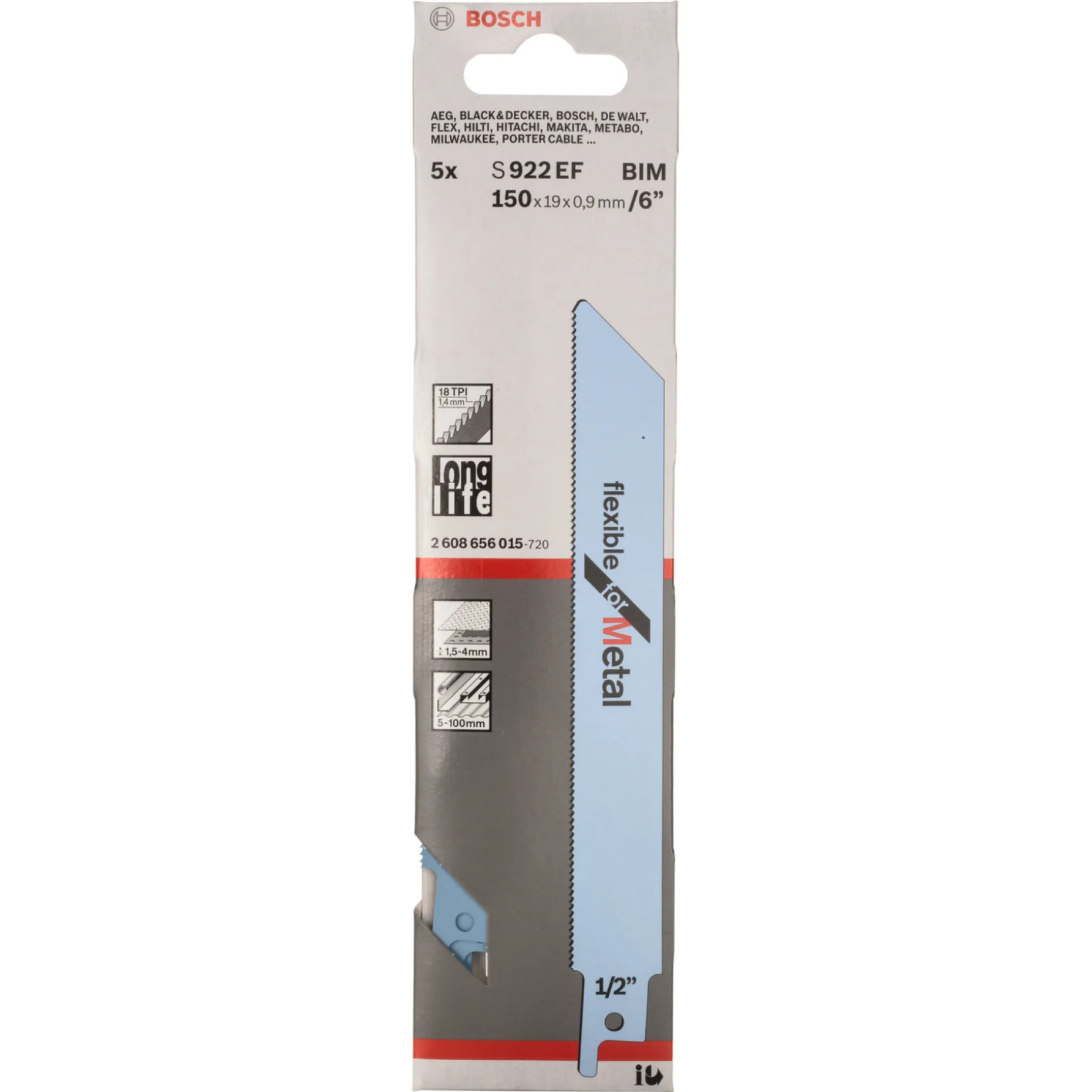 BOSCH BOSCH S922EF BAJONETSAVKLINGE 5 STK