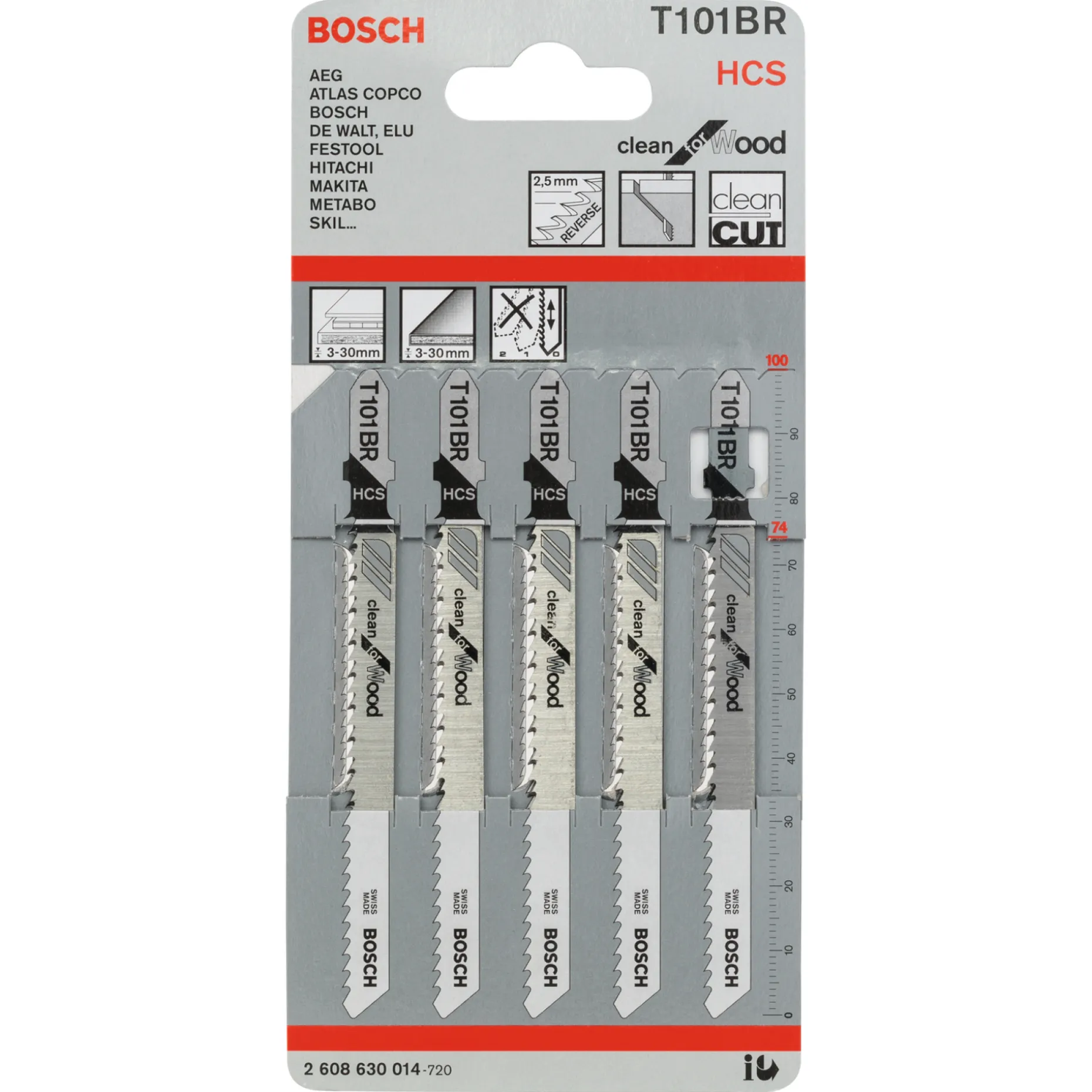 BOSCH BOSCH T101BR STIKSAVKLINGE 5 STK