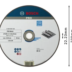 BOSCH LIGE, 3MM SKÆRESKIVE 230MM 1 STK
