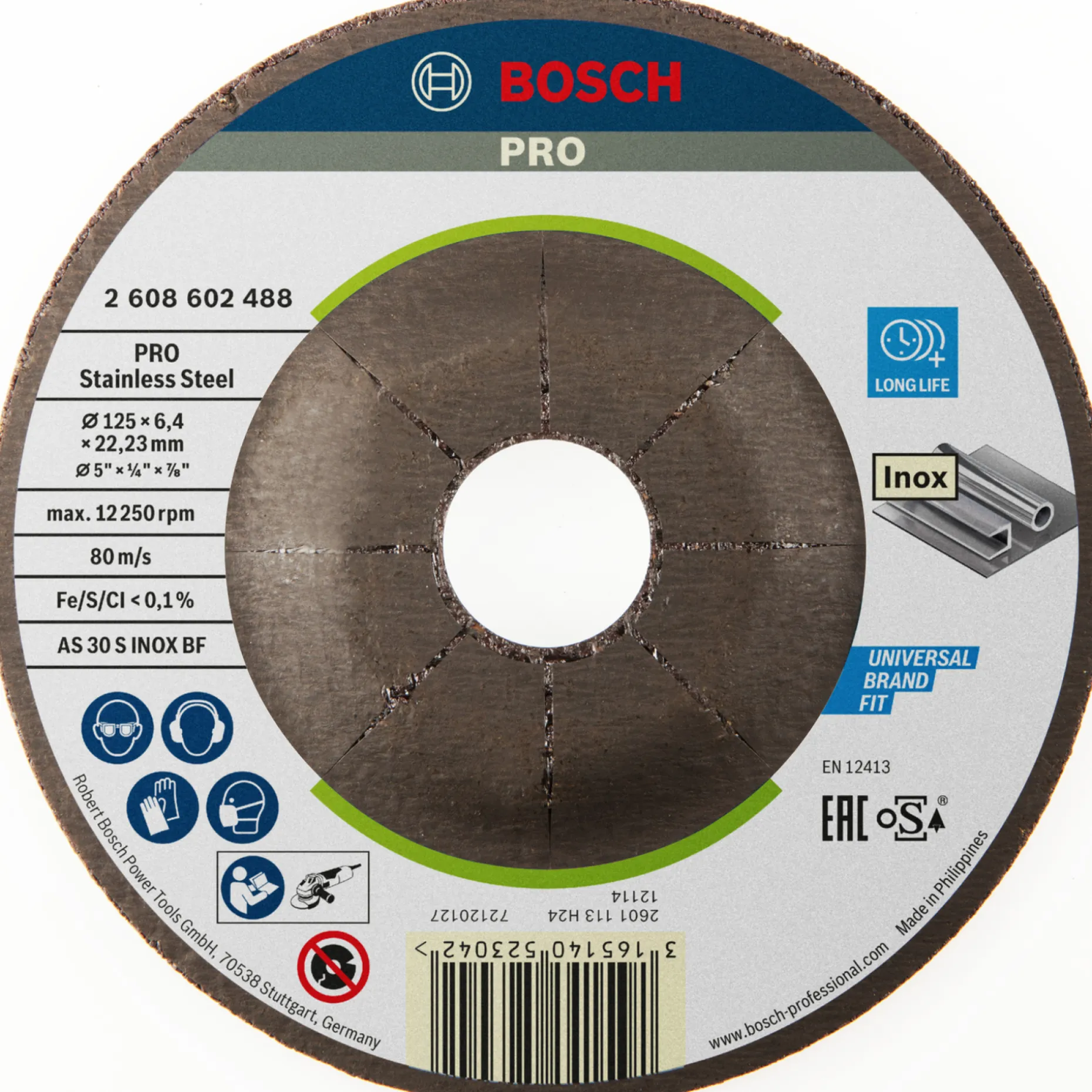 BOSCH Ø125MM SLIBESKIVE 125 MM