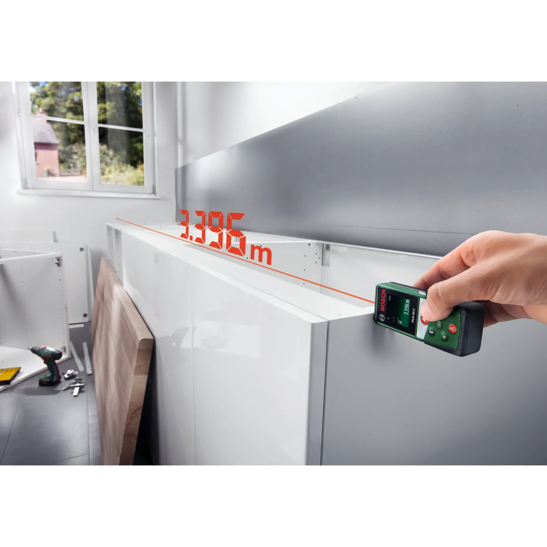 BOSCH PLR 40 C AFSTANDSMÅLER FRA 0,05 M OG OP TIL 40,00 M
