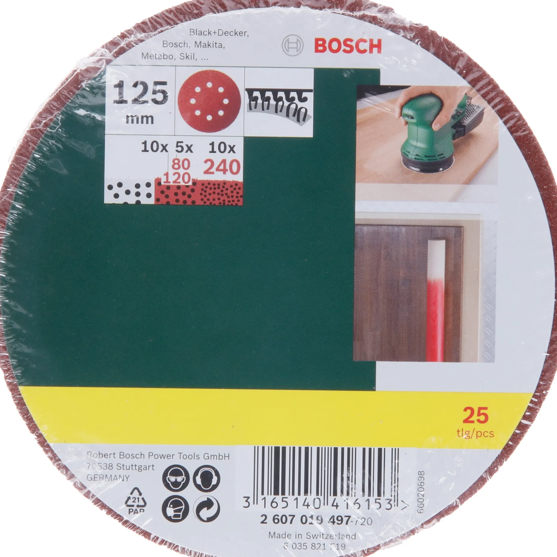BOSCH PROMOLINE EXC SLIBERONDEL Ø125 MM K80/K120/K240 25 STK