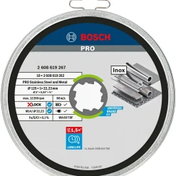 BOSCH TILBEHØR X-LOCK STDI SKÆRESKIVE 125MM 10 STK