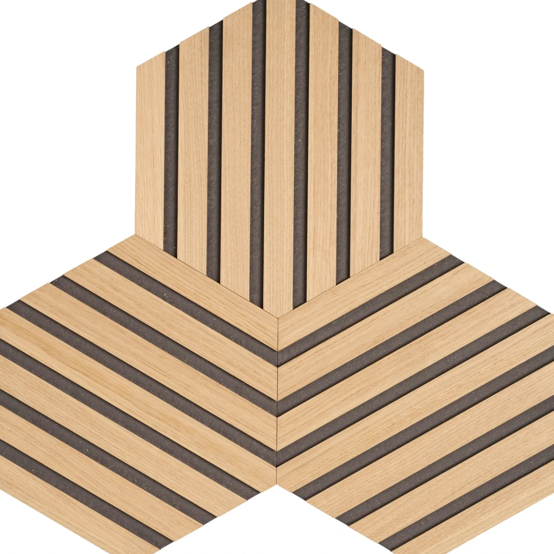 BY VENØ HEXAGON DEKORATIONSPANEL UBEHANDLET EG 10 X 267 X 308 MM