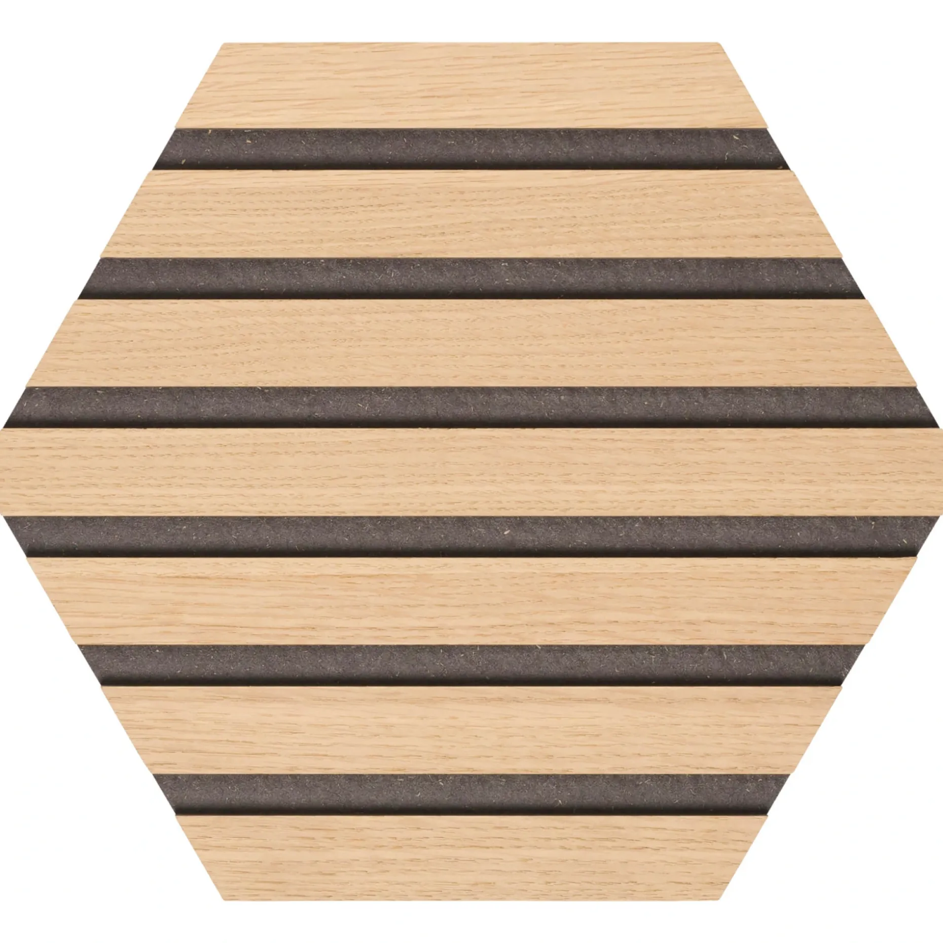 BY VENØ HEXAGON DEKORATIONSPANEL UBEHANDLET EG 10 X 267 X 308 MM