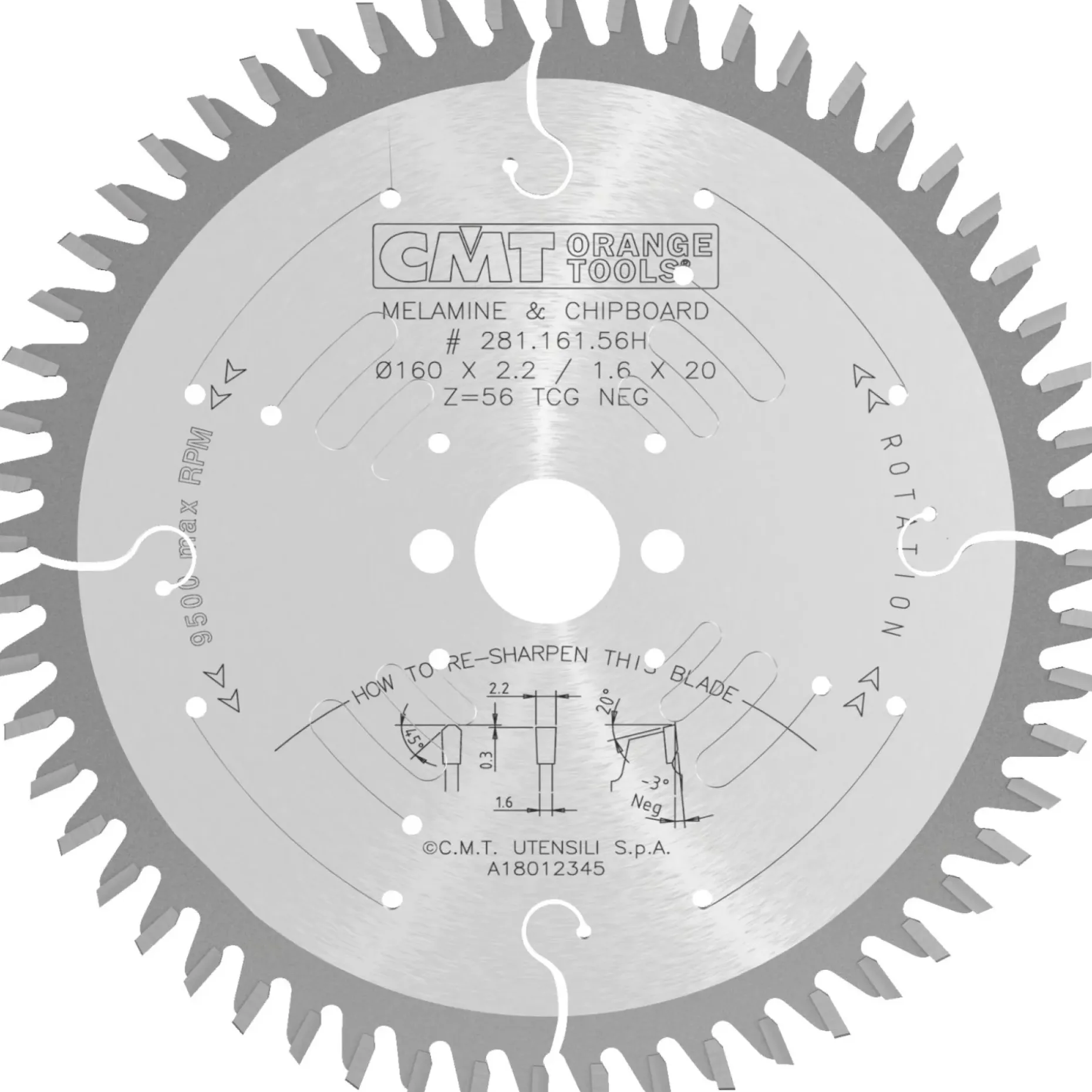 CMT Z56 DYKSAVSKLINGE 160X2,2X20 MM