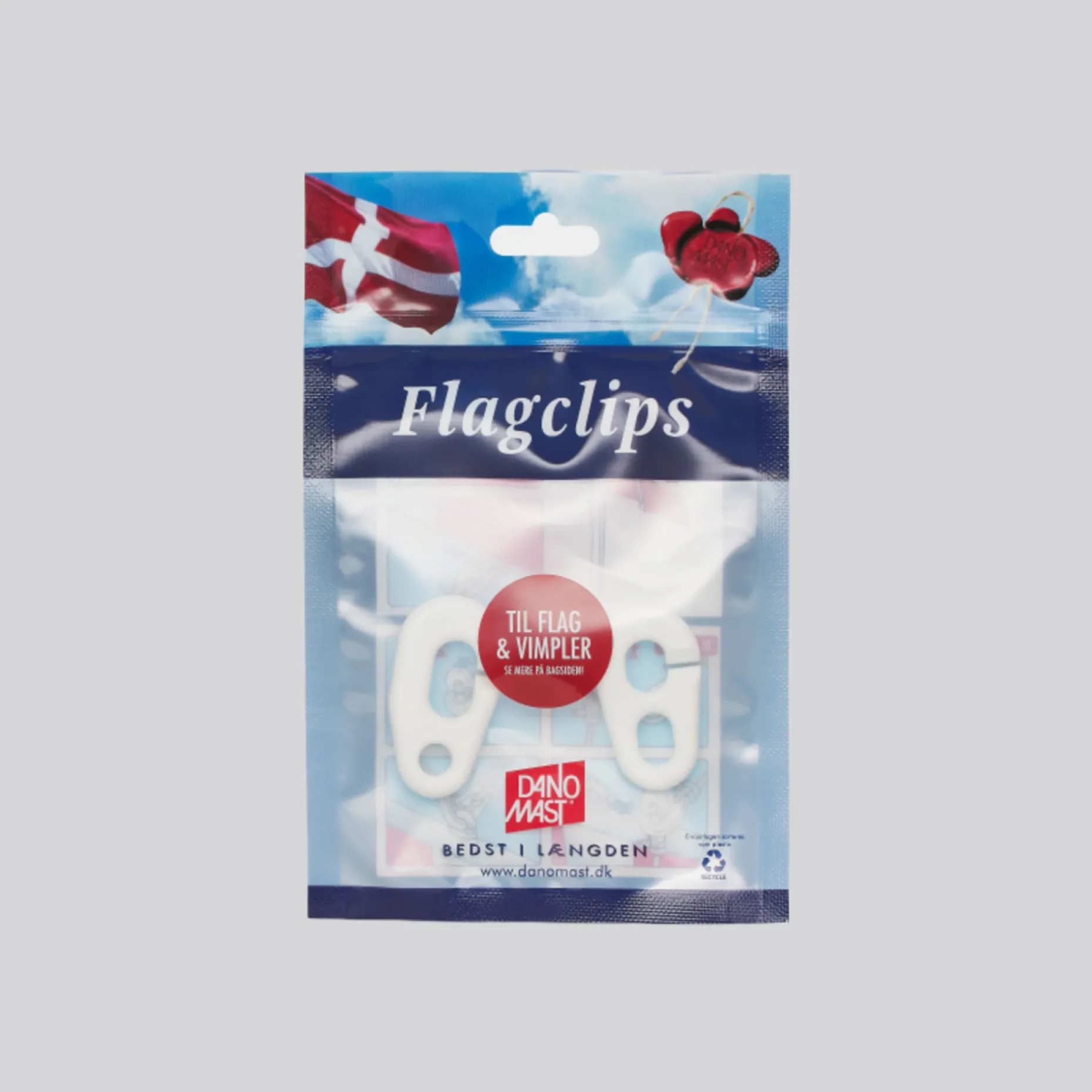DANO MAST 1 AFLANG OG 1 KORT FLAGCLIPS