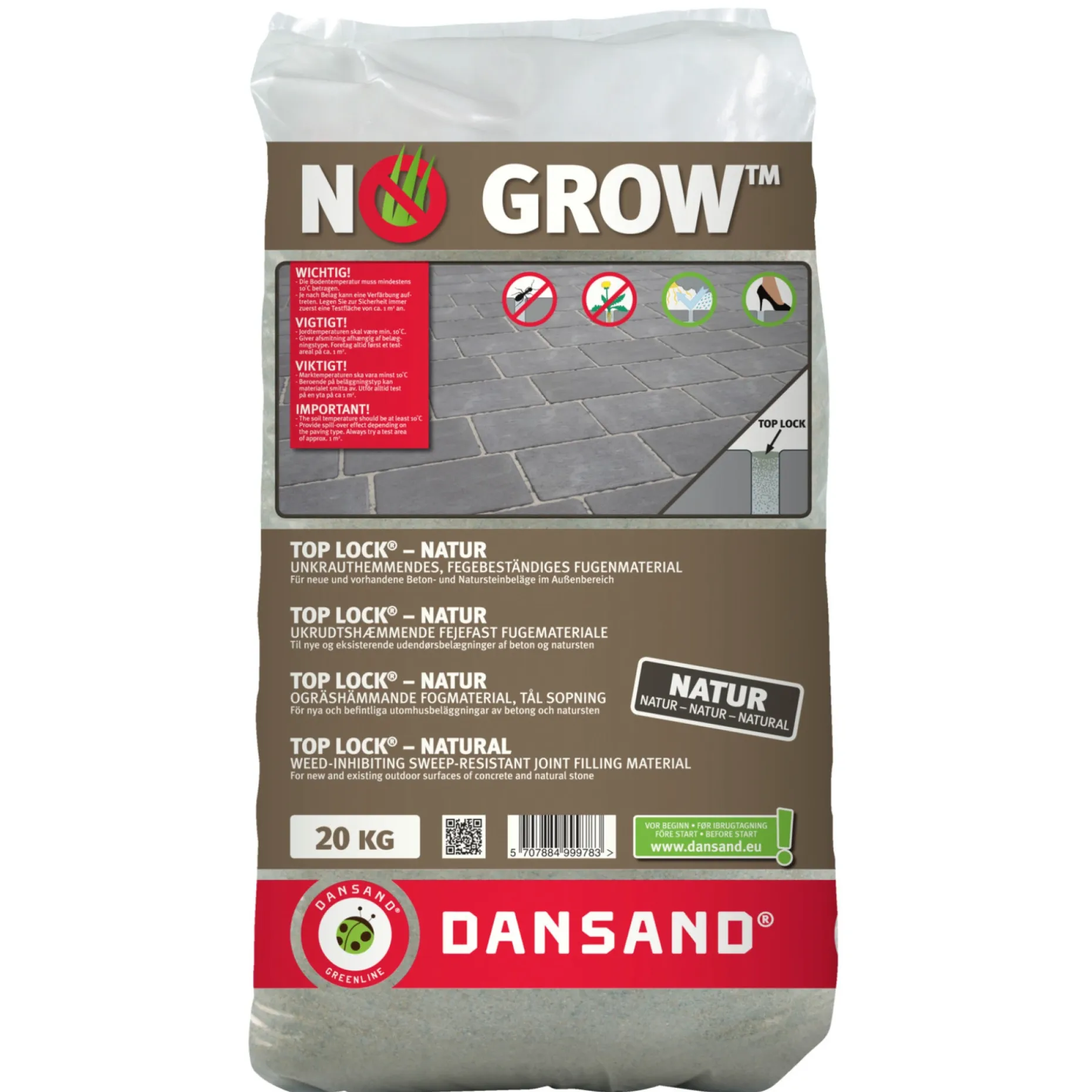 DANSAND NO GROW FUGESAND 20 KG 0-1 MM