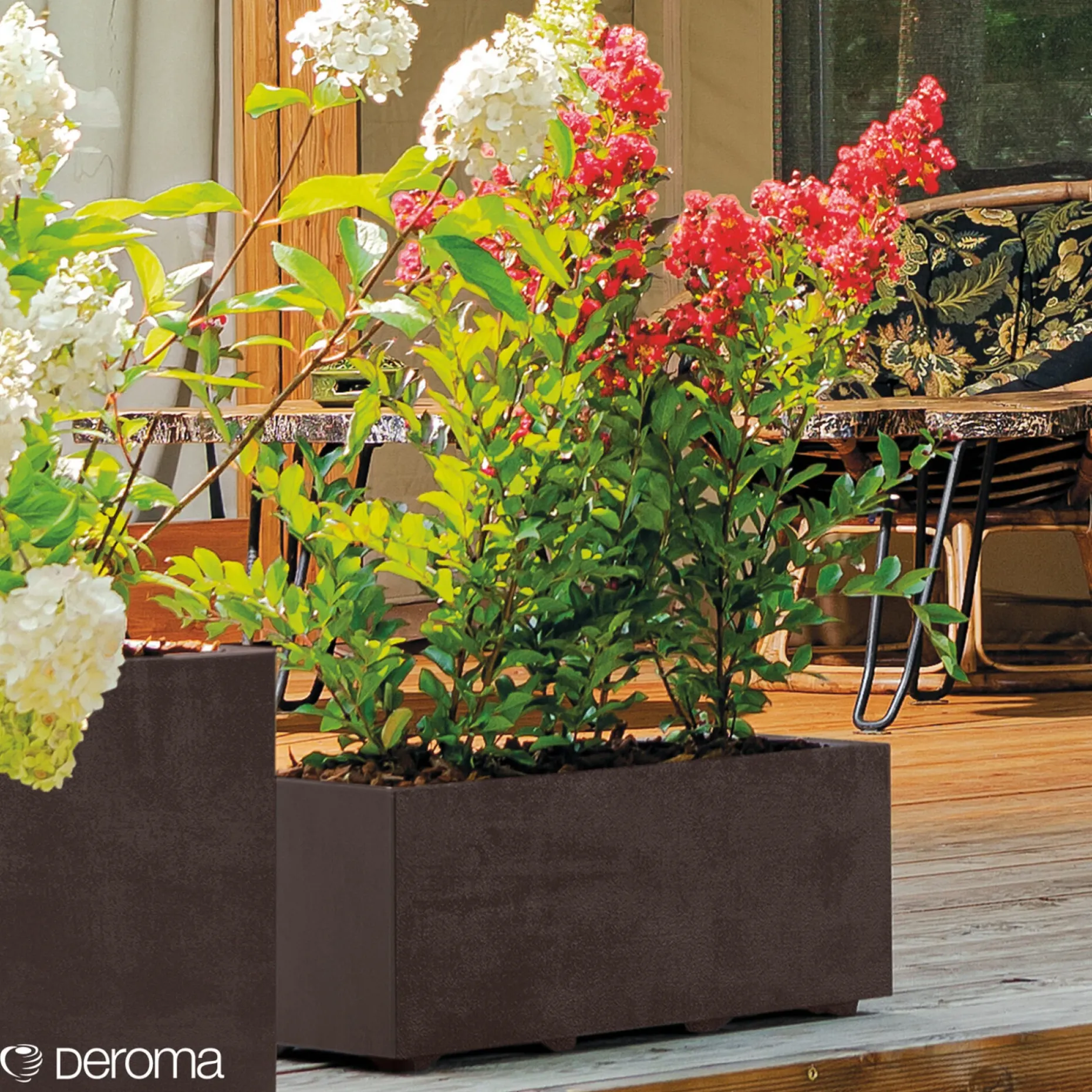 DEROMA MILLENIUM 208-609 PLANTEKASSE PLASTIK ANTRACITGRÅ L59 CM