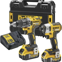 DEWALT DCK268P2T SKRUEMASKINESÆT AKKU MED BATTERI OG LADER