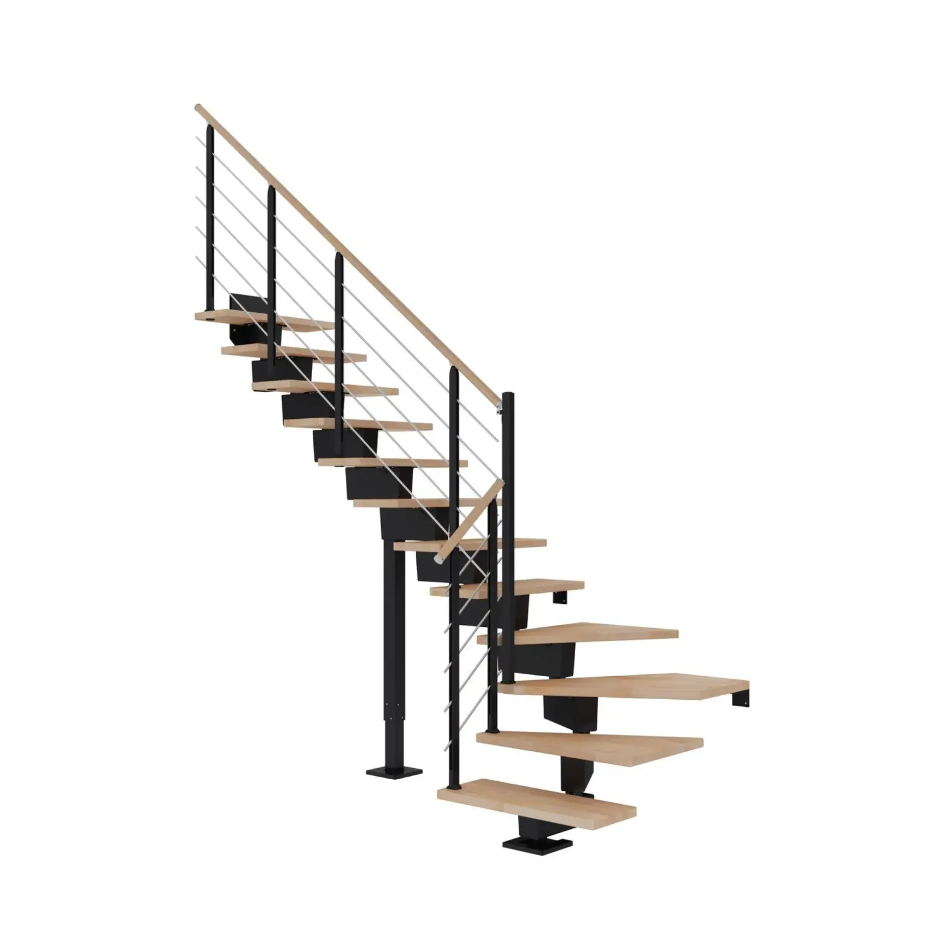 DOLLE DUBAI TRAPPE SORT BØG DESIGN 12 TRIN