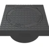 DUCO FIRKANT MED DÆKSEL BRØNDKARM 195X384X384 MM 315 MM