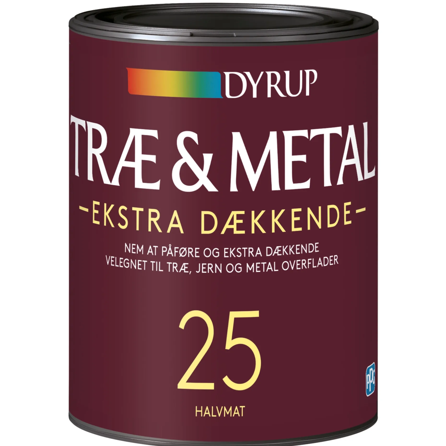 DYRUP 25 EKSTRA DÆKKENDE TRÆ- OG METALMALING 750 ML HVID, NCS 0502-Y