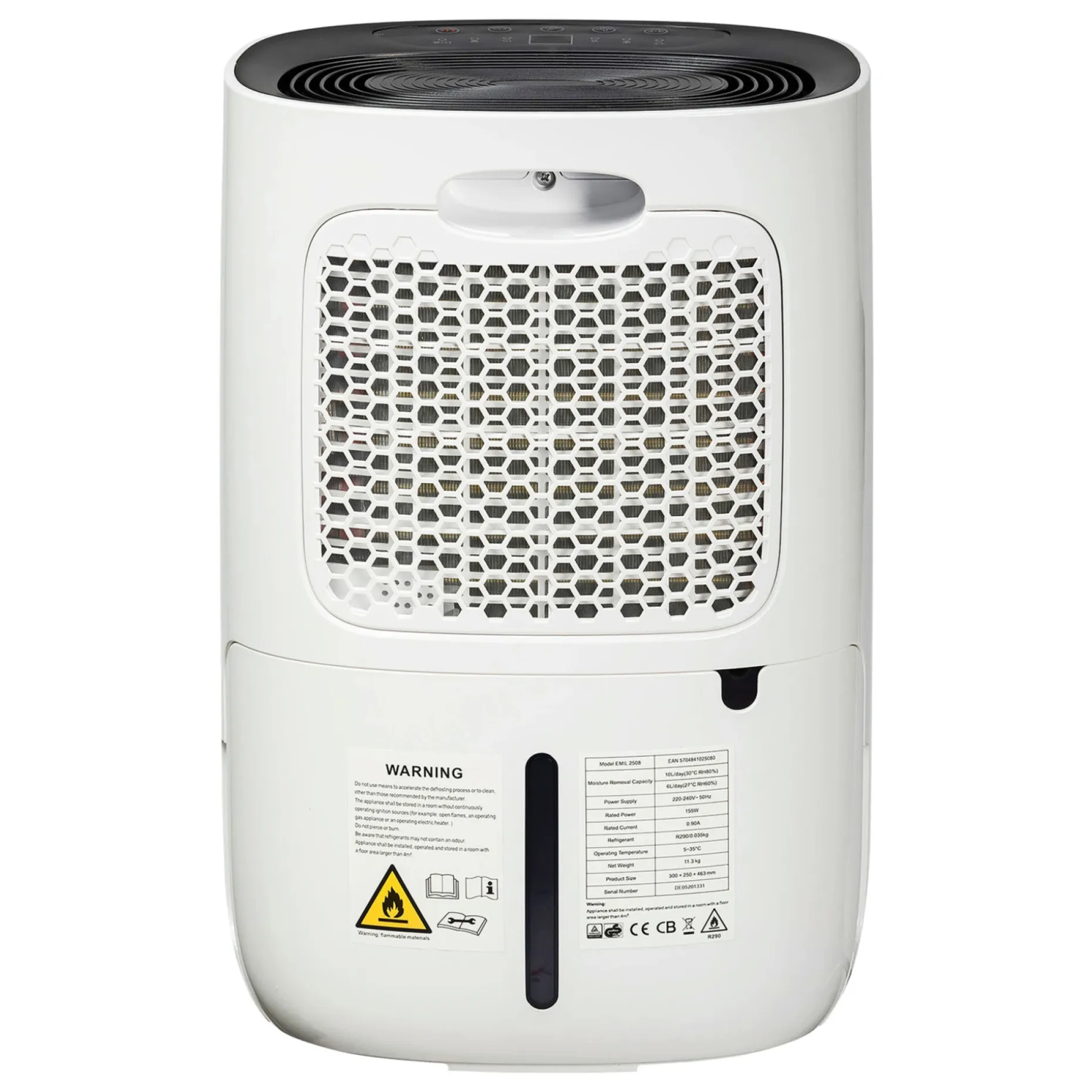 EEESE EMIL DEHUMIDIFIER 10L - 165W AFFUGTER 10 L/DØGN