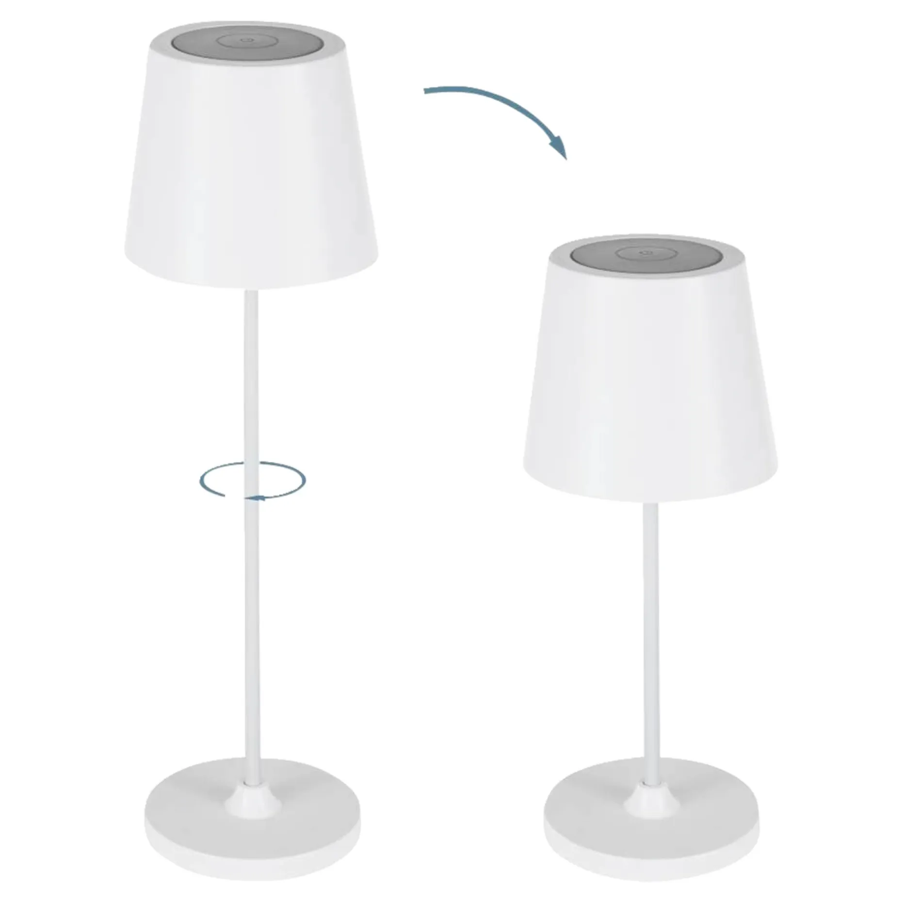 EGLO DÆMPBAR GENOPLADELIG BORDLAMPE HVID