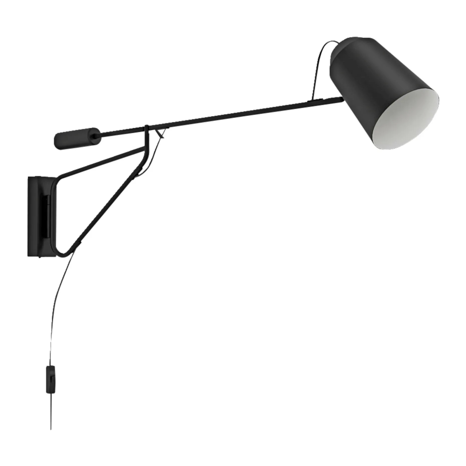 EGLO LORETO 1 VÆGLAMPE 28W SORT/HVID
