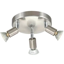 EGLO MINI RONDEL SKINNESPOT BØRSTET STÅL GU10 3X3W