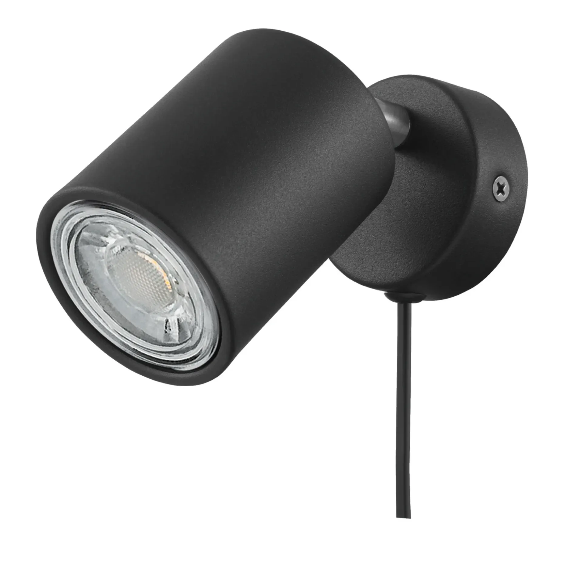EGLO PORTELLA SPOTLAMPE SORT/BØRSTET STÅL GU10 3W