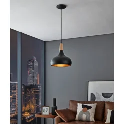 EGLO SABINAR PENDEL SORT/BRUN 28 CM