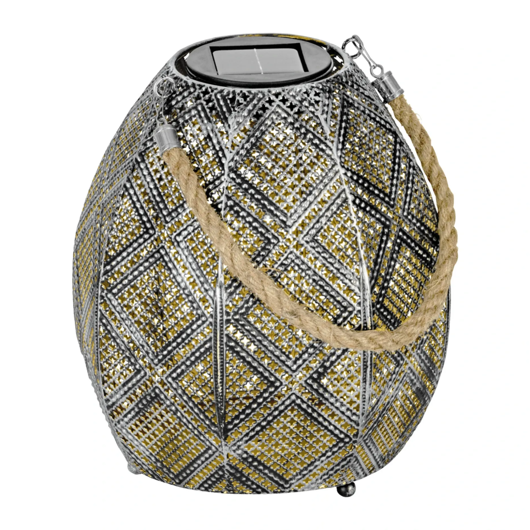 EGLO Z_SOLAR SOLCELLE LAMPE SORT/GULD/NØD 33,5 CM