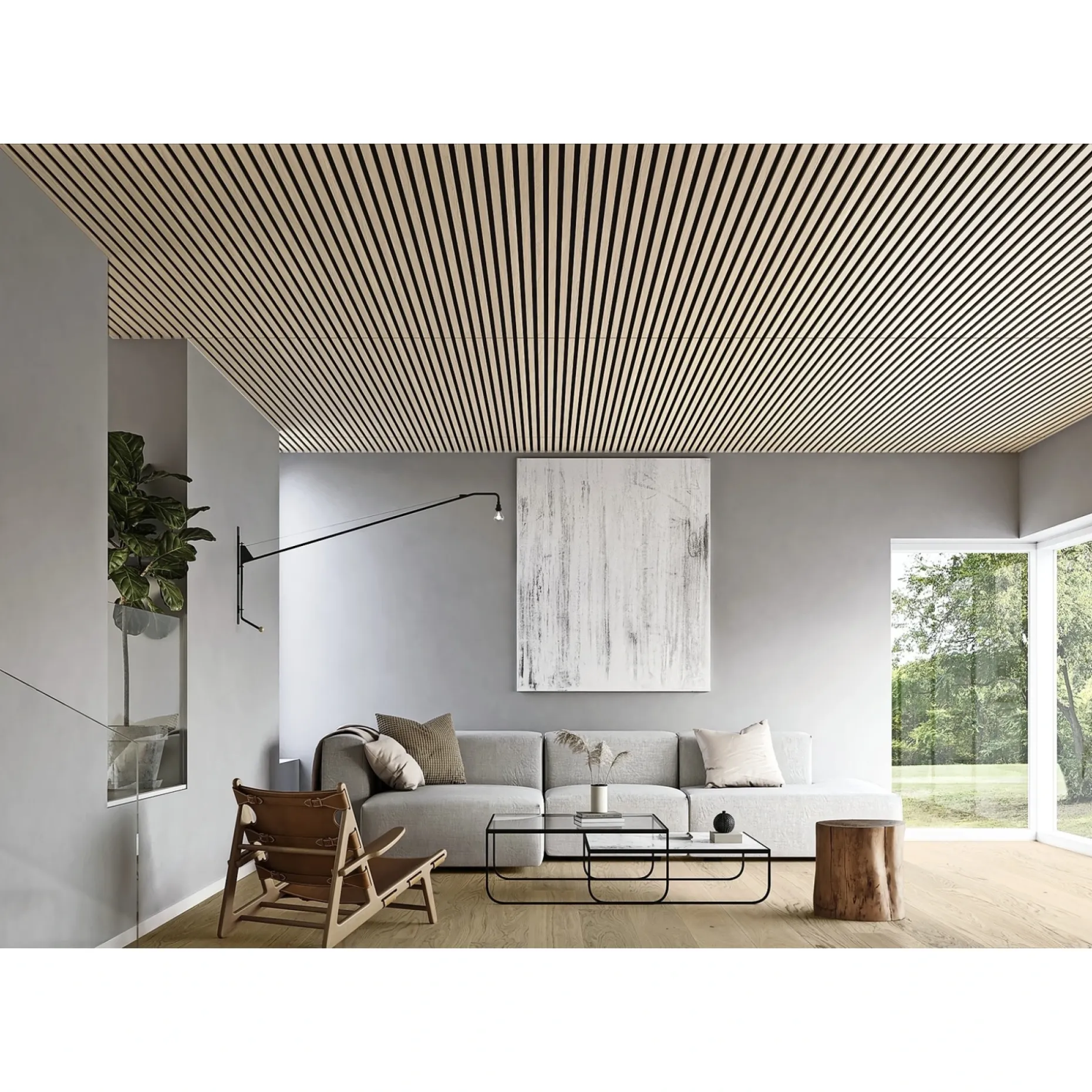 FORZES ACOUSTICS AKUSTIKPLADE LYS EG / SORT AKUSTIKPLADE 43 X 600 X 2400 MM