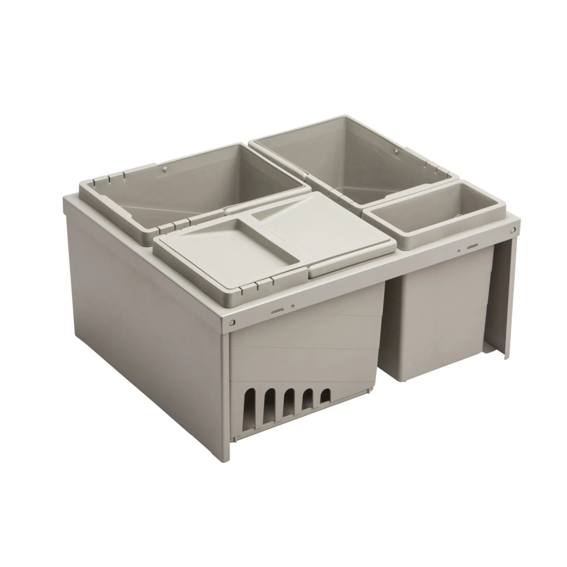 G. FUNDER 3X11 L., 1X3 L. AFFALDSSORTERING GRÅ 530 X 425 X 240MM