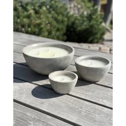GARDEN LIFE UDENDØRS STEARINLYS BETON GRÅ Ø17,8XH10,6 CM