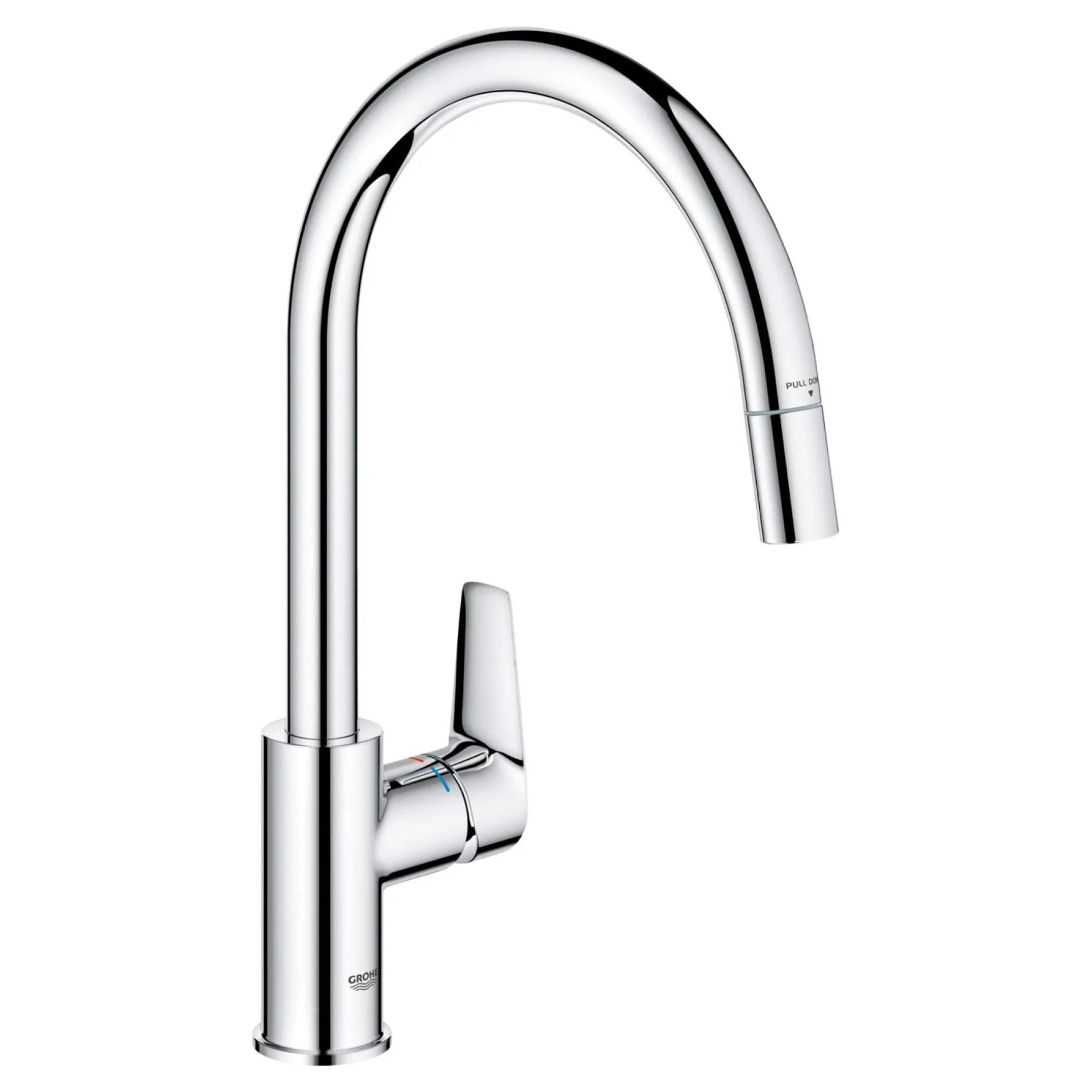 GROHE START EDGE QUICKFIX, C-TUD, M/UDTRÆK KØKKENARMATUR KROM