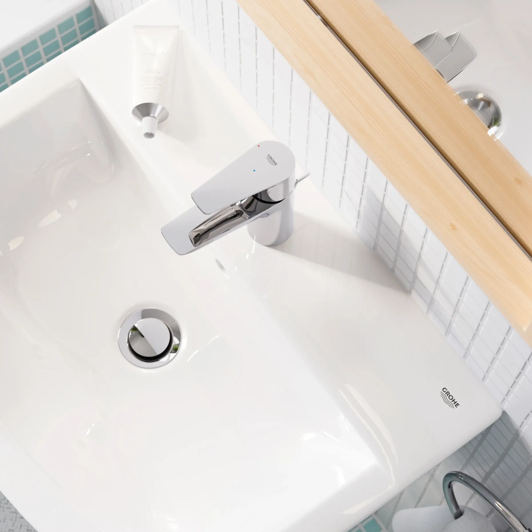 GROHE START EDGE QUICKFIX, S-SIZE HÅNDVASKARMATUR 1-GREB KROM