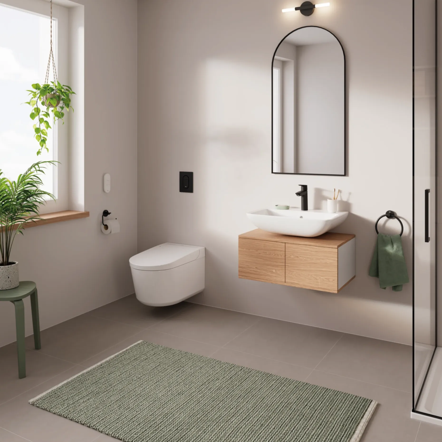 GROHE START QUICKFIX TOILETBØRSTE MAT SORT