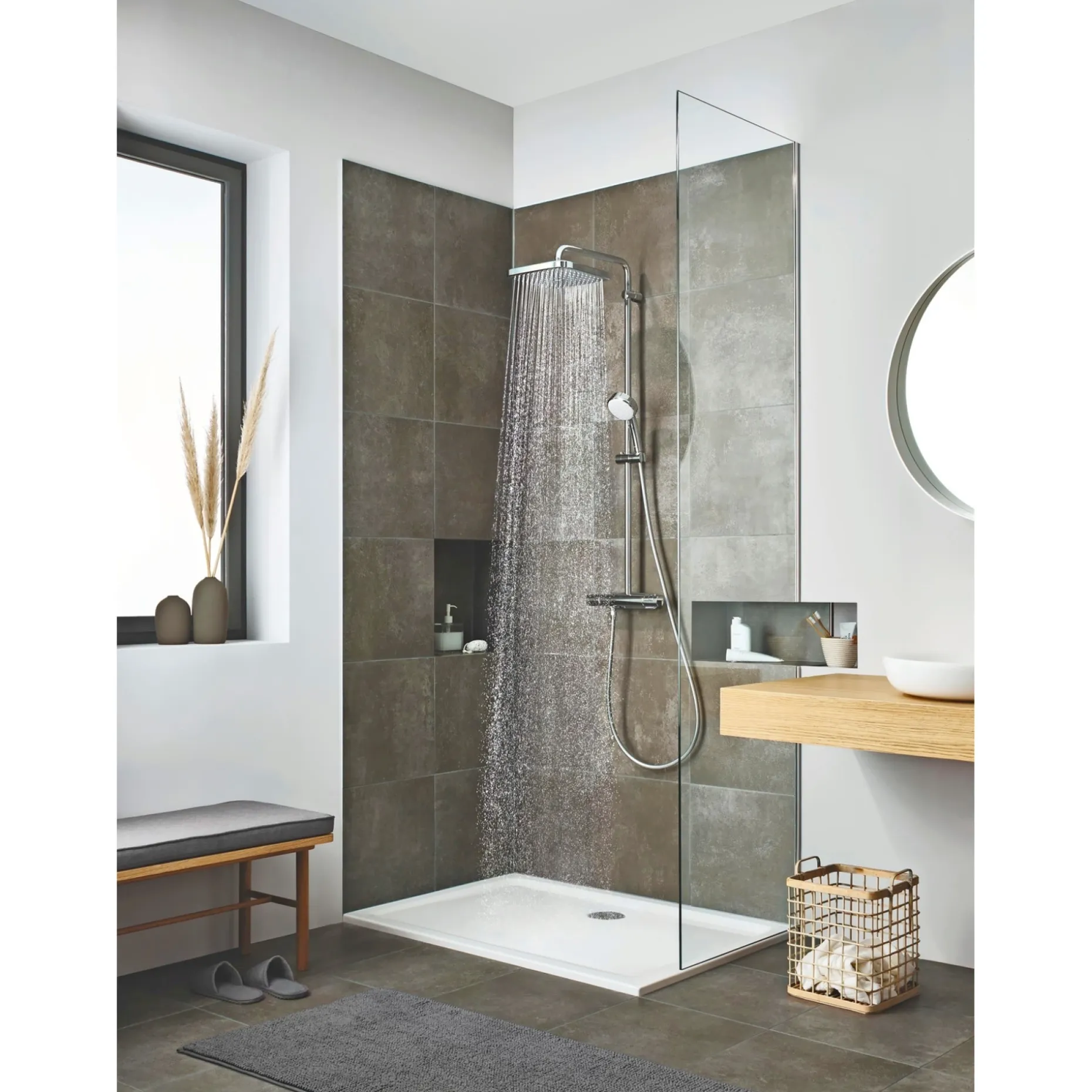 GROHE TEMPTESTA 250 CUBE BRUSESYSTEM KROM