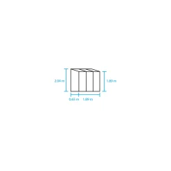 HALLS QUBE LEAN-TO 26 VÆGDRIVHUS 3 MM HÆRDET GLAS SORT 1,2 M²