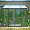 HALLS QUBE LEAN-TO 68 VÆGDRIVHUS 3 MM HÆRDET GLAS SORT 4,7 M2