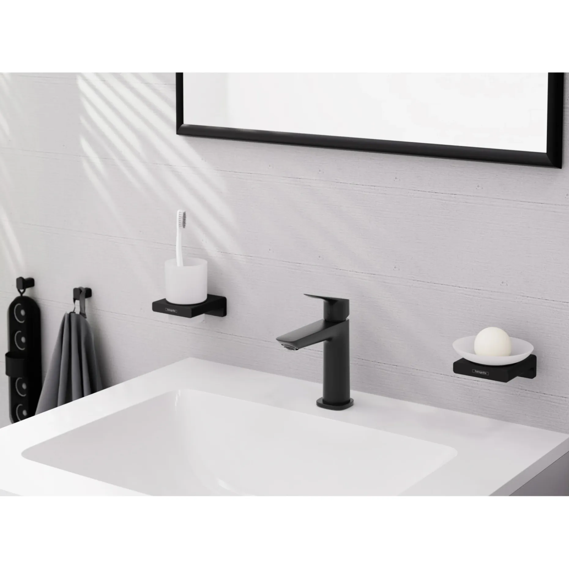 HANSGROHE LOGIS 110 FINE HÅNDVASKARMATUR 1-GREB MAT SORT