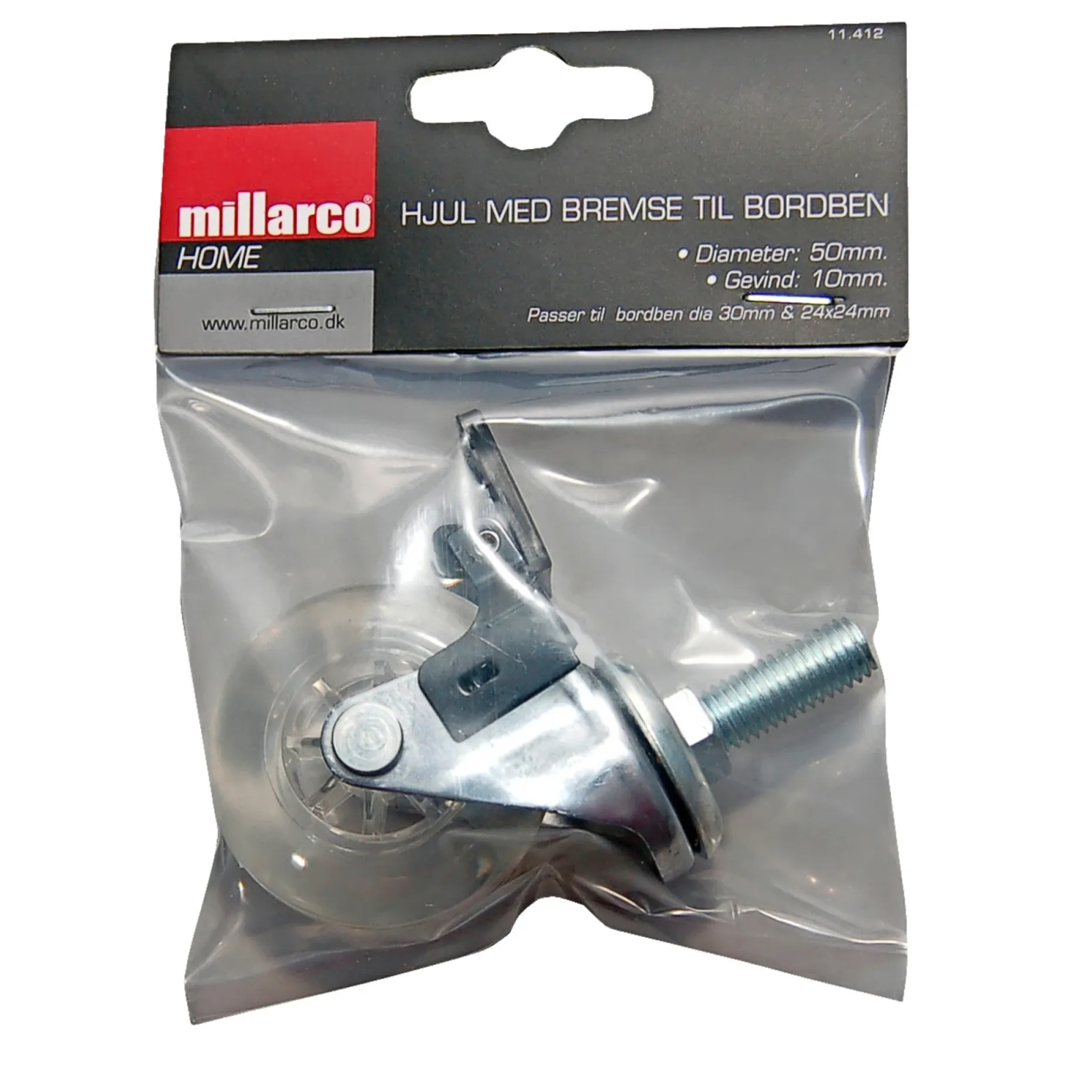 HOME>IT HJUL MED BREMSE TIL BORDBEN MØBELHJUL Ø50 MM 45 KG KLAR 1 STK