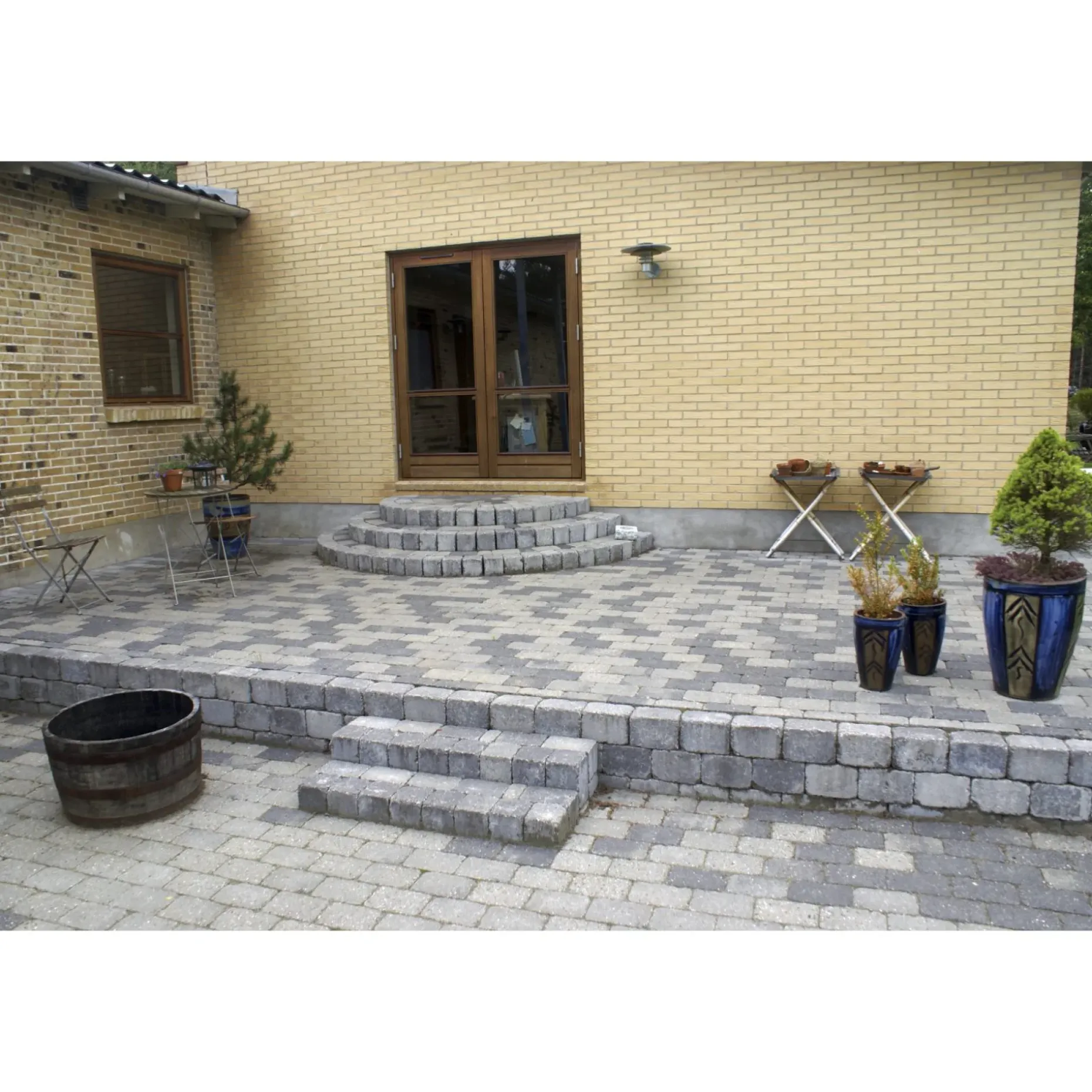 IBF HOLMEGAARDSTEN KANTBLOK 14 X 14 X 21 CM GRÅMIX