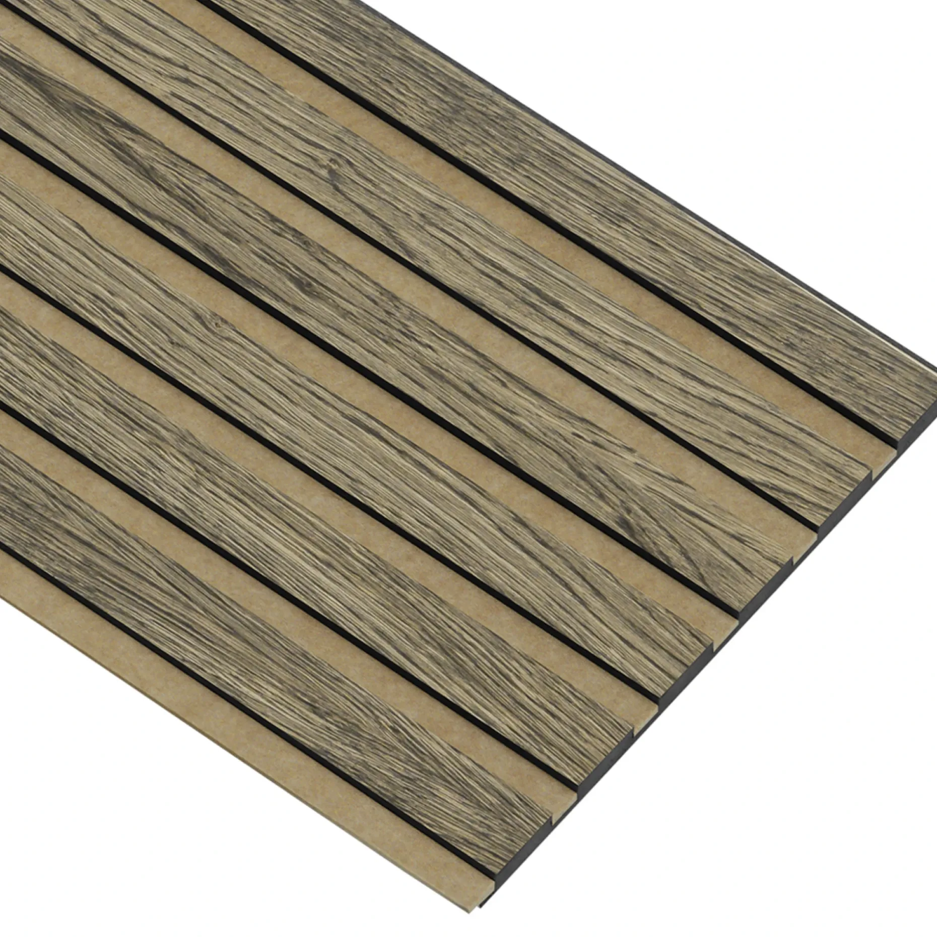 I-WOOD AKUSTIKPANEL EG SORT OLIE 17 X 300 X 2400 MM
