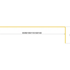 JUAL SORT ALU-PROFIL 21ES, 25 X 140 X 25 MM. LIMTRÆSPROFIL 1 M